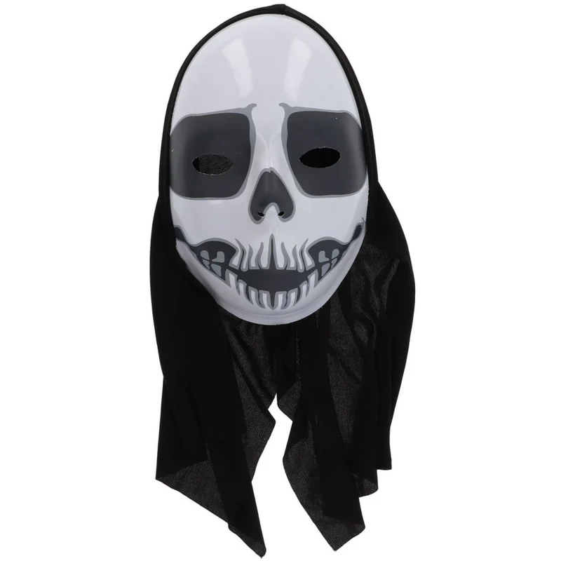 Halloween-Maske: Schwarz-weißer Totenkopf (Non)