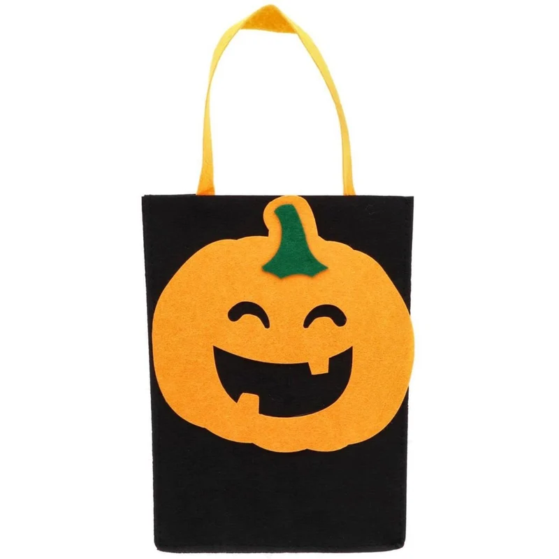 Halloween-Tasche, schwarz-orange, 27 cm