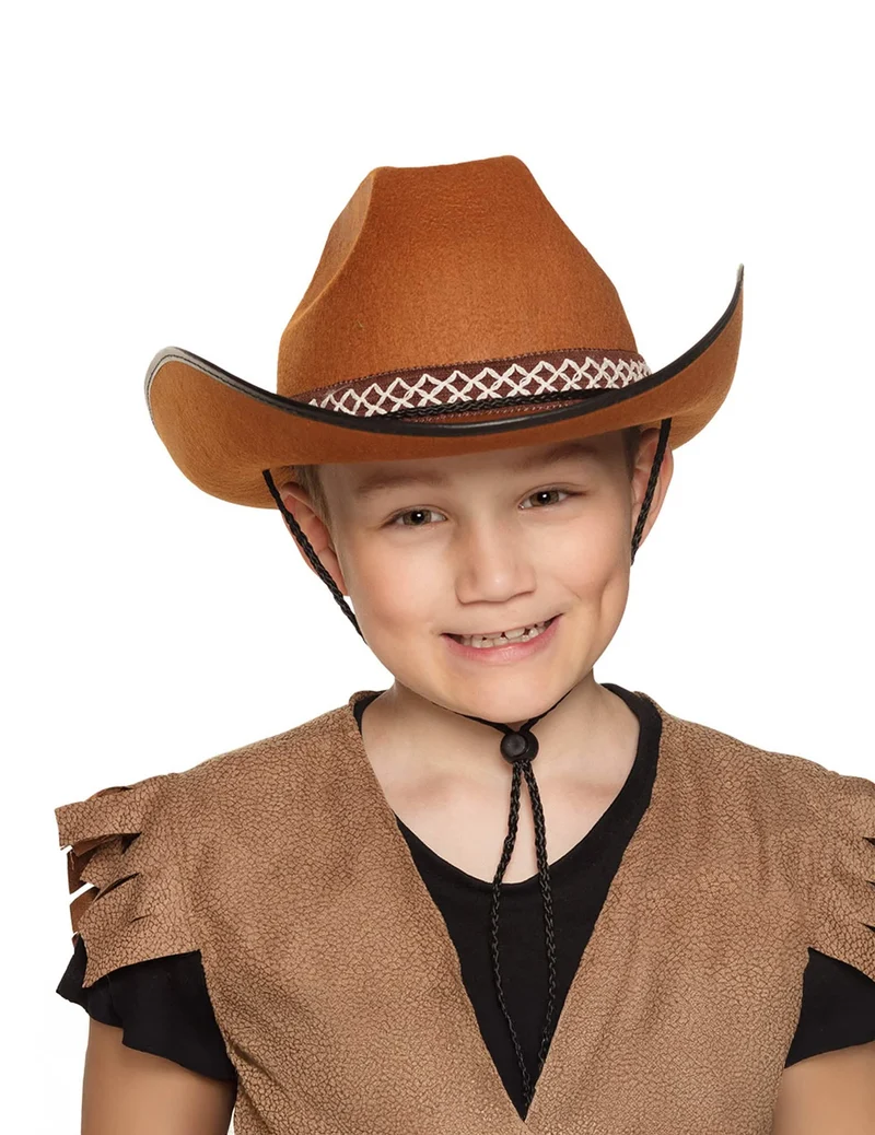 Cowboy-Kinderhut Wilder Westen Kostümzubehör braun