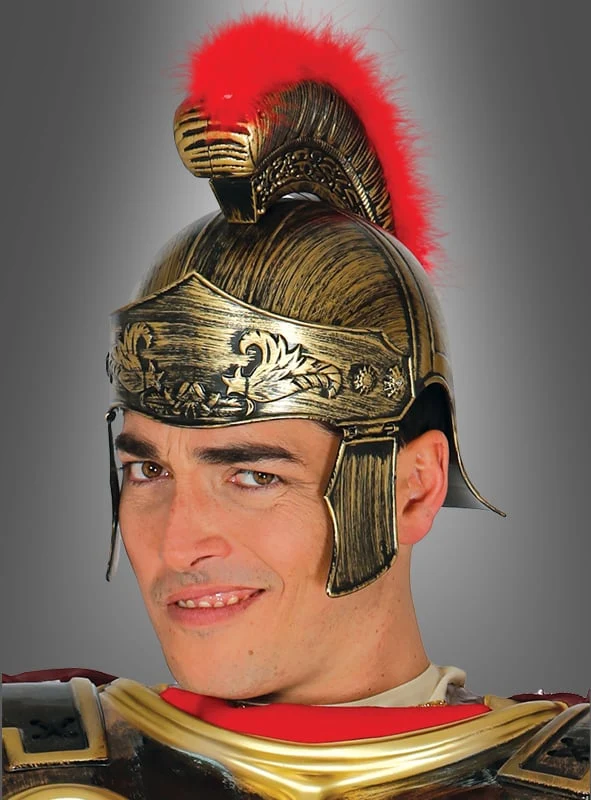 Römerhelm mit rotem Kamm