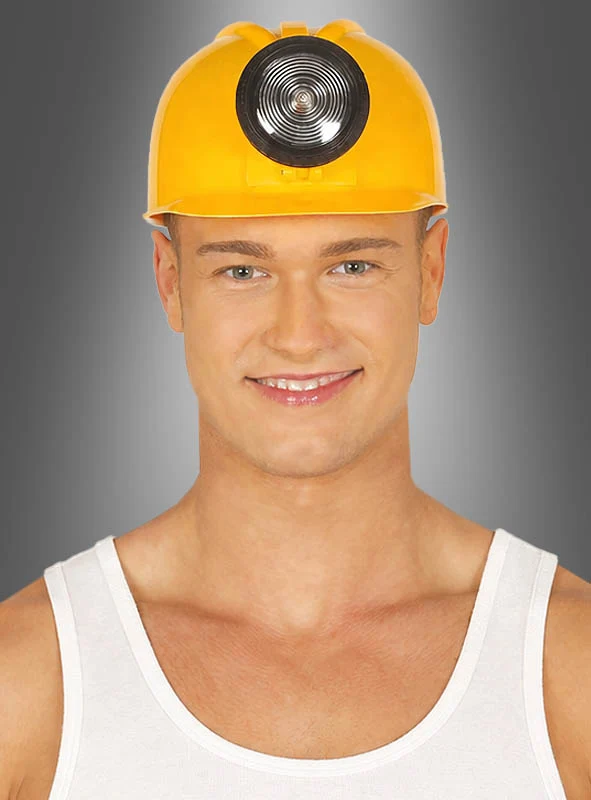Gelber Bauarbeiter Helm mit Licht