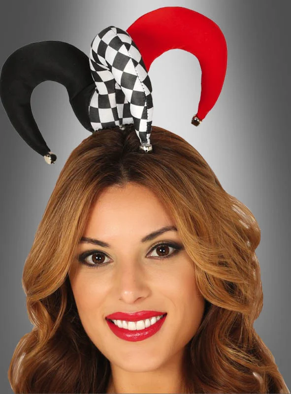 Jester Clown Kopfschmuck mit Glöckchen