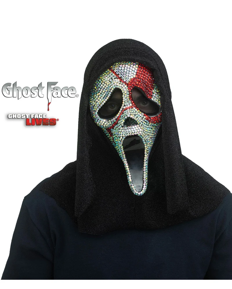Ghost Face blutige Strassstein Maske