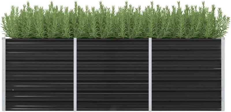 Hochbeet Pflanzkübel Blumenkasten Garten Pflanzkasten Terrassen Gemüsebeet Gartenbeet Pflanzbeet Anthrazit