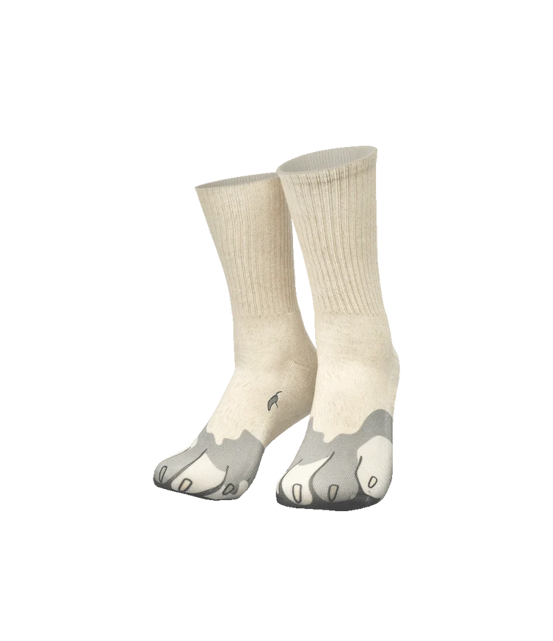 Lustige Socken mit Hundepfoten