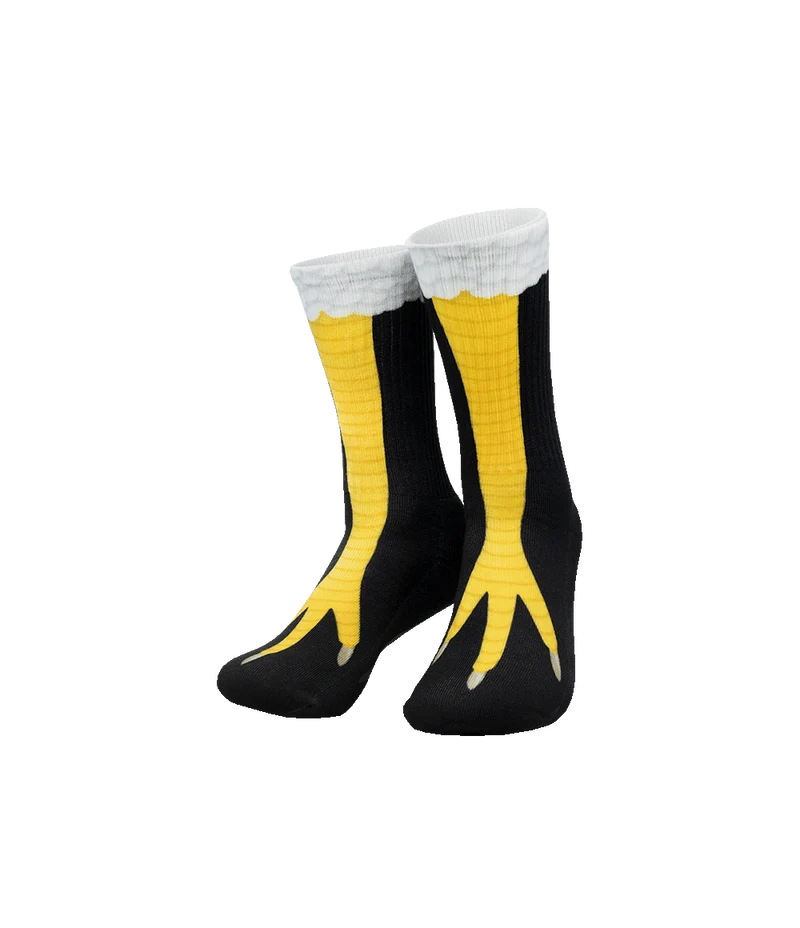 Lustige Socken mit Hühnerfüßen