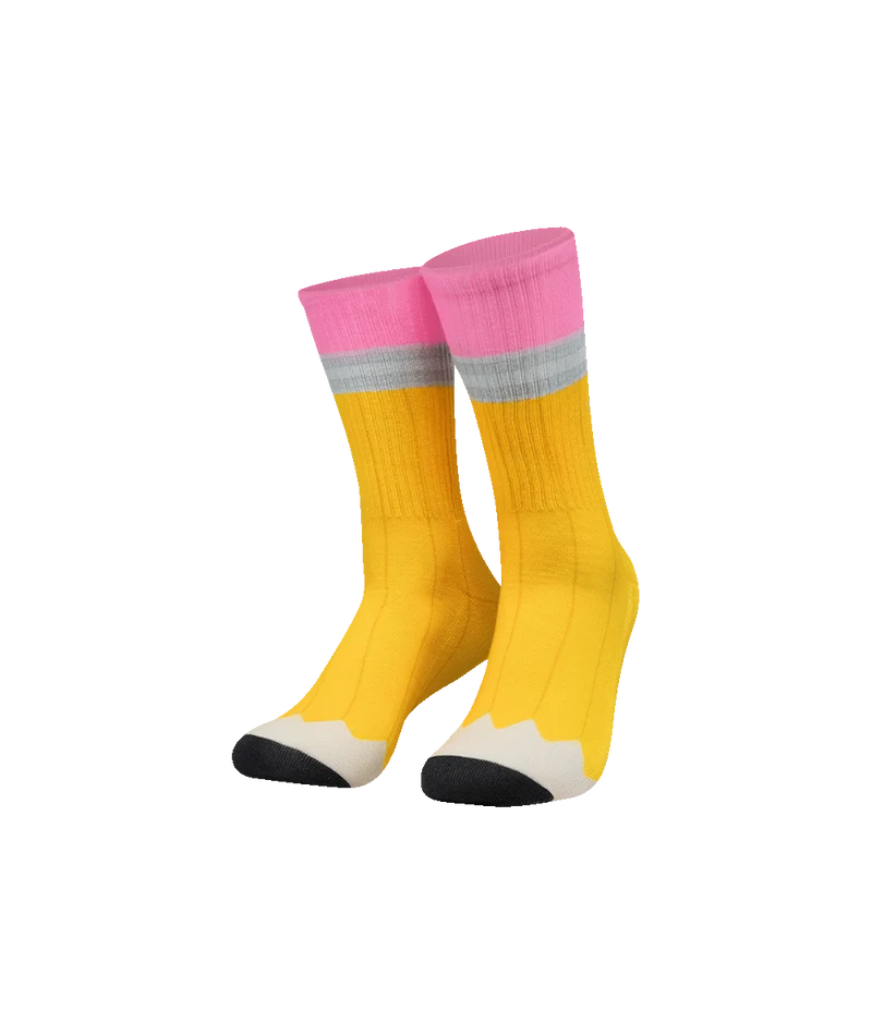 Lustige Socken mit Bleistift
