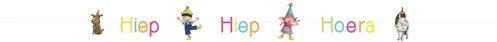 Fien und Teun Buchstaben-Girlande „Hiep Hiep Hoera“, 2,65 m
