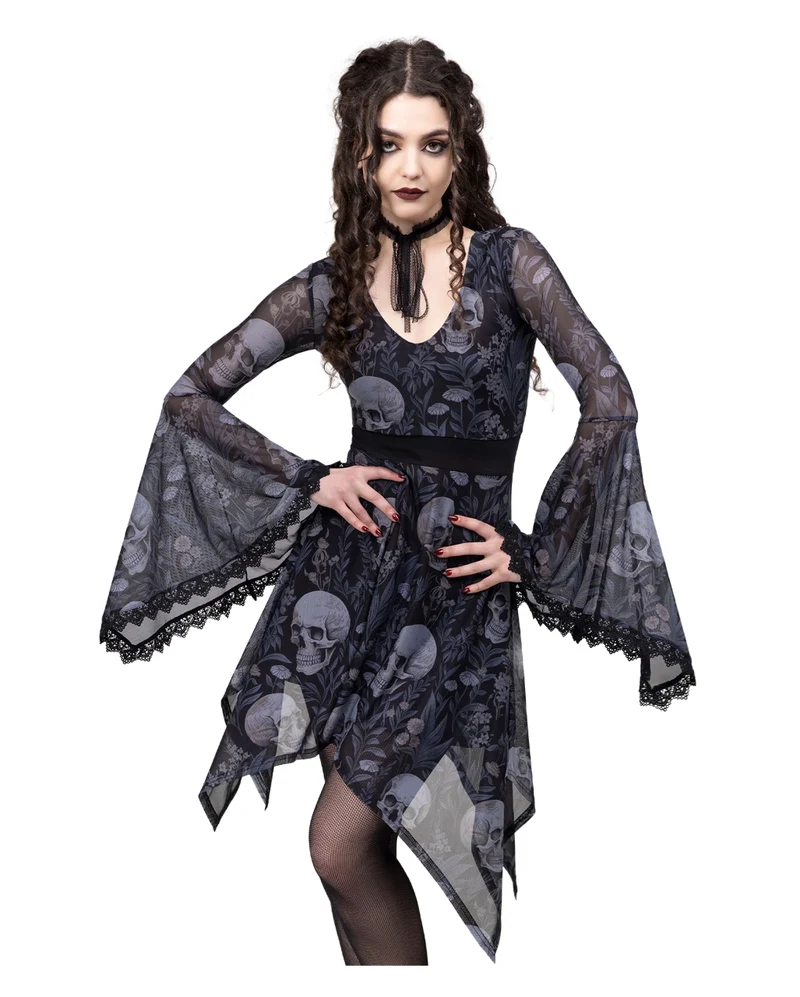 KILLSTAR Death's Head Skater Kleid