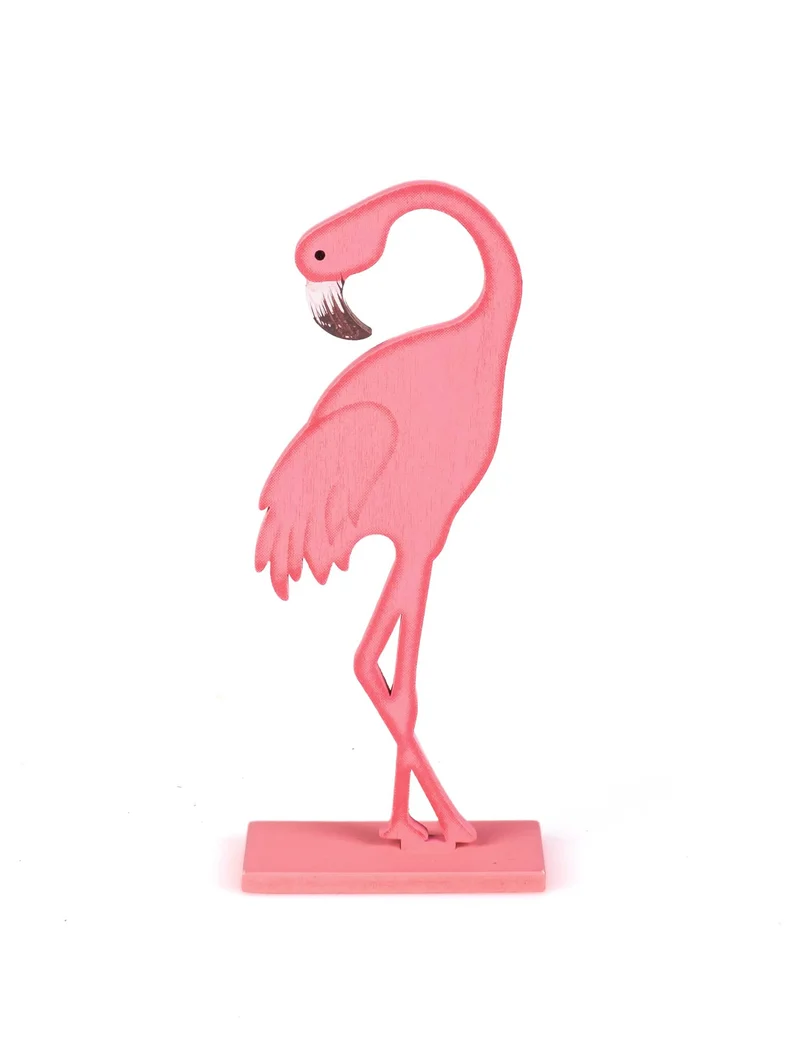 Flamingo-Figur Tischdekoration für Mottopartys pink 15 cm