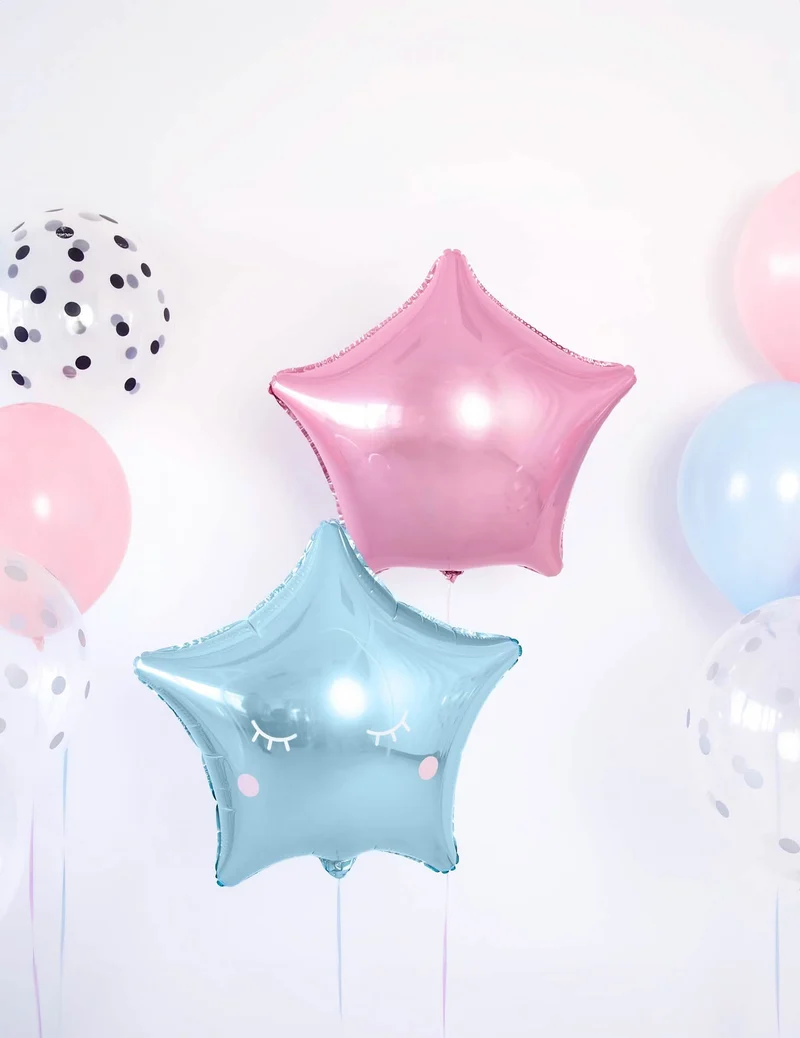 Stern-Folienballon Partyzubehör rosa 40cm