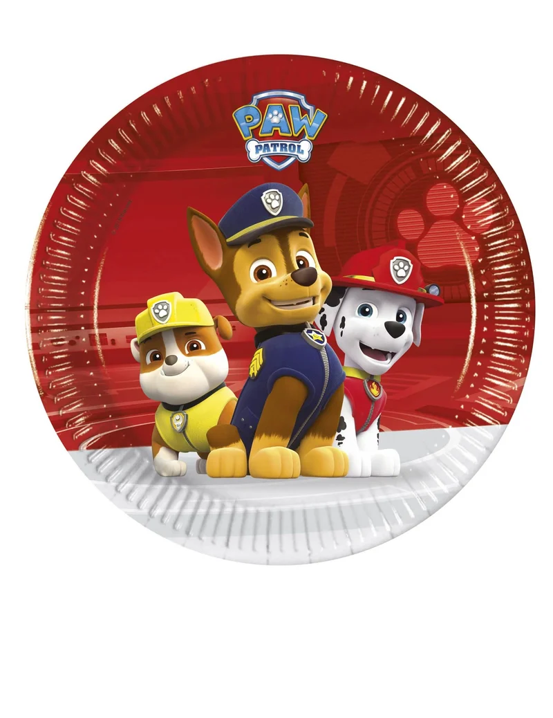 Paw Patrol™-Pappteller Tischdekoration 8 Stück bunt 20cm
