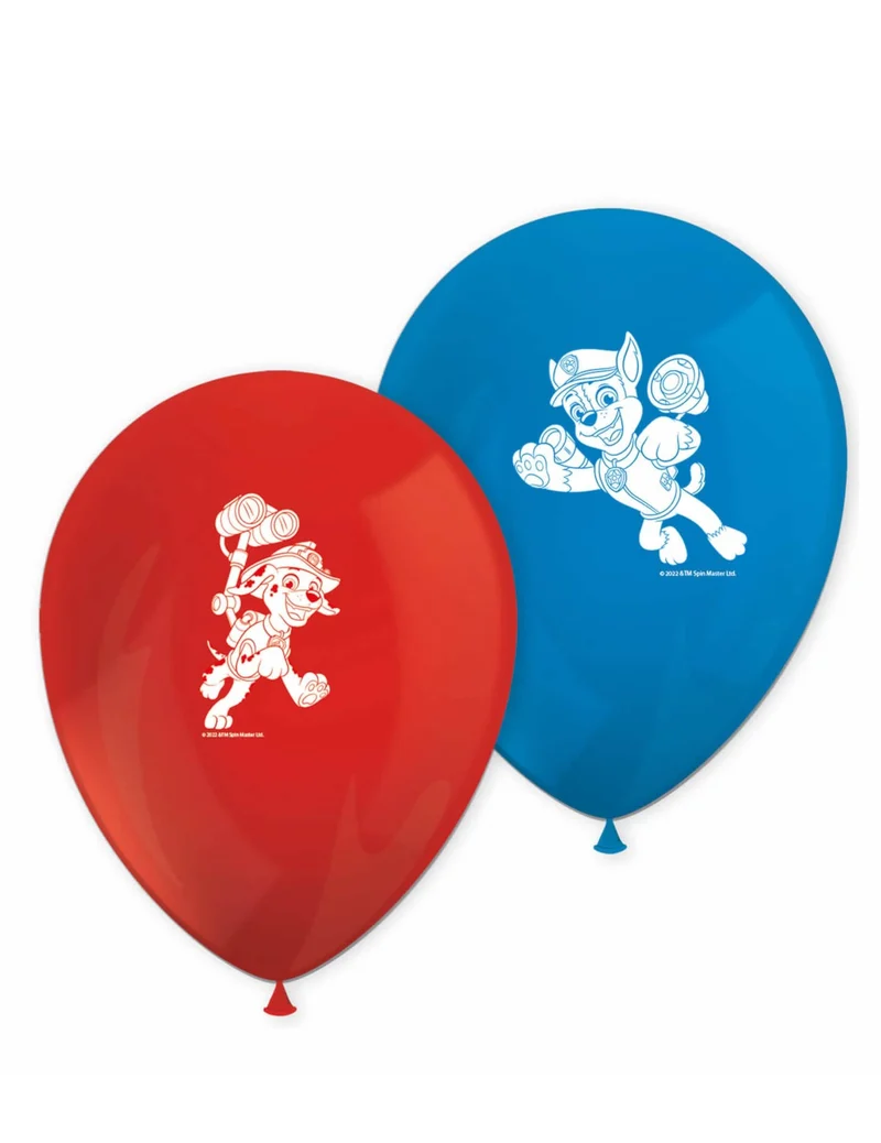Paw Patrol™-Party-Luftballons Kindergeburtstag 8 Stück rot-blau