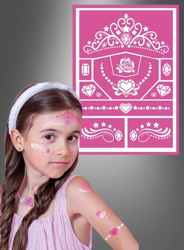Prinzessin Make-up Schablone 14x20 cm