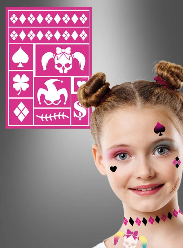 Harlekin Make-up Schablone 14x20 cm