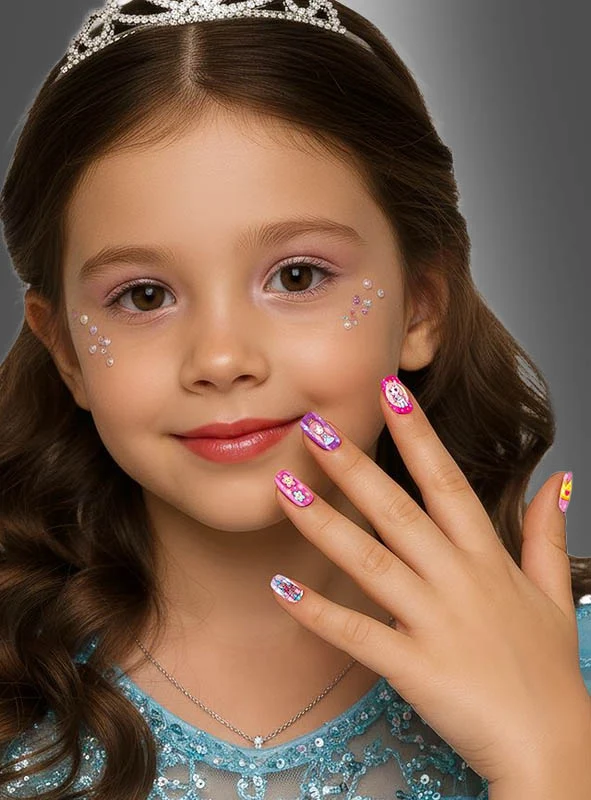 Kleine Prinzessin Kinder Nägel selbstklebend, 12 Stück