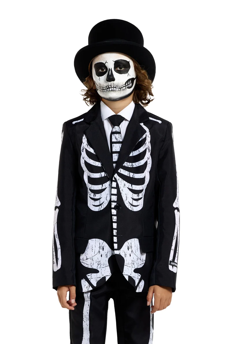 Kinderkostuum Suitmeister Skeleton Grunge Black