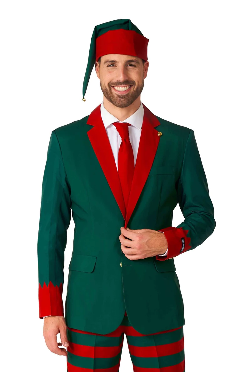 Herenkostuum Suitmeister | Santa's Elf Green | Herenpak