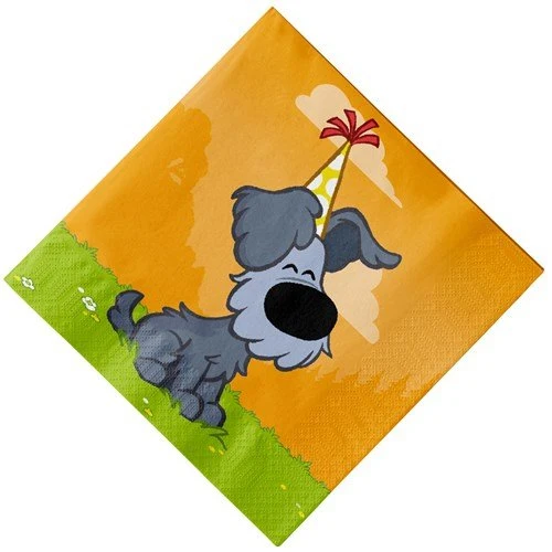 Woezel und Pip Servietten Blau-Orange 33 cm 20 Stück