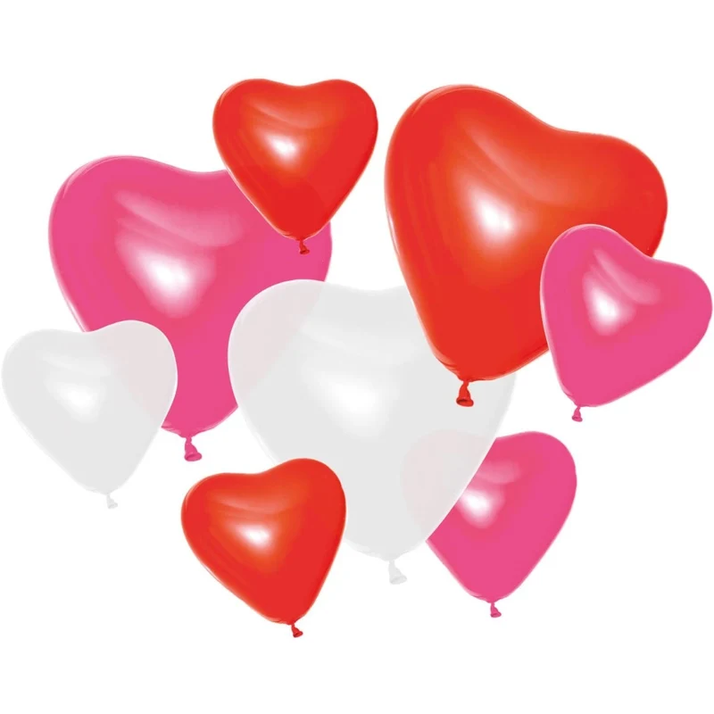 Herz-Ballon-Set, Mix, 8-teilig