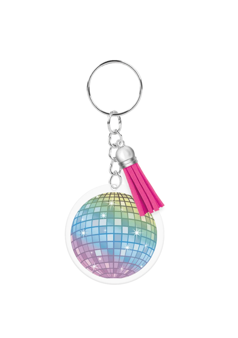 Disco 70S Schlüsselanhänger Discobulb Acryl 13,5cm