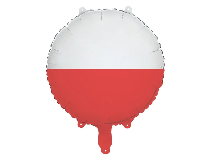 Heliumballon mit polnischer Flagge, 45 cm, leer