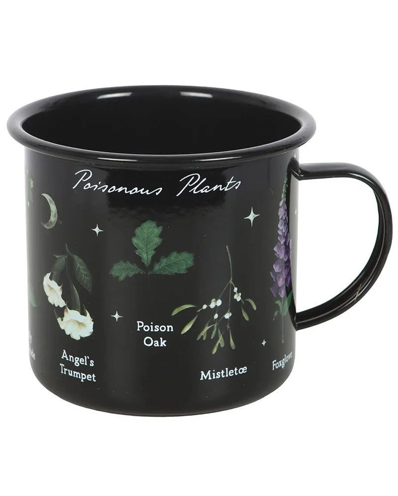 Gothic Kaffeebecher mit Giftpflanzen als Motiv
