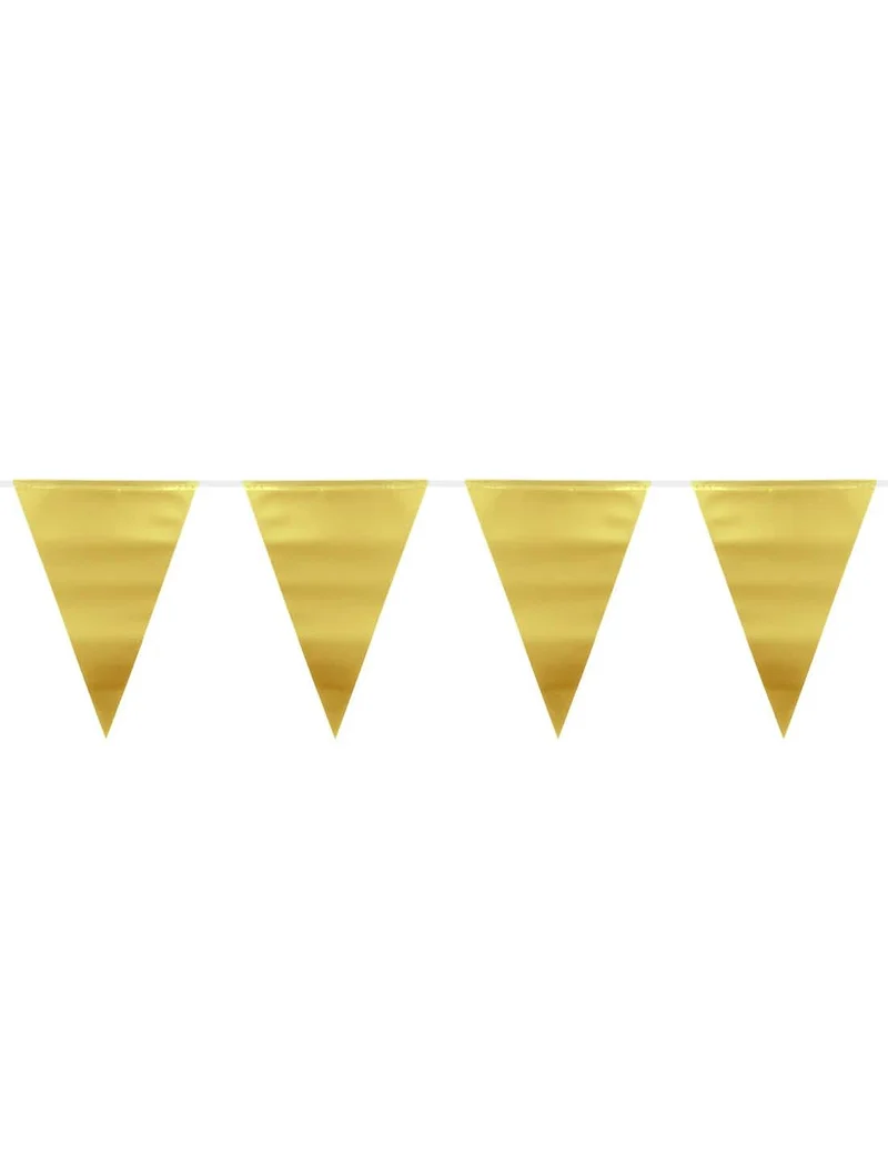 Wimpel-Girlande gold 6 m