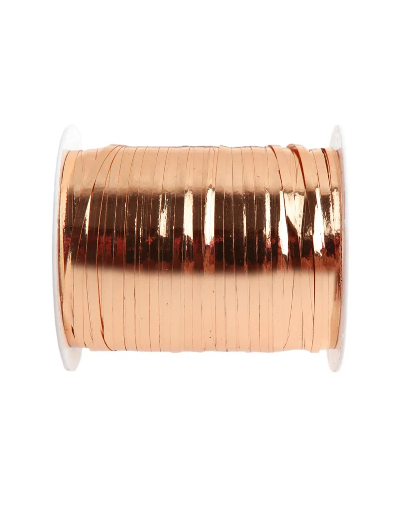 Glänzendes Geschenkband Verpackungsmaterial roségold 10 mm x 25 m