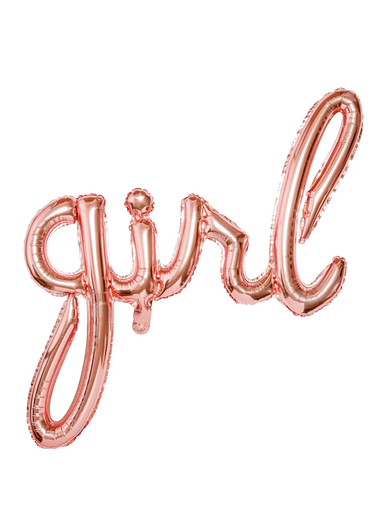 Girl-Folienballon für Baby-Partys Raumdekoration rosa 77 x 70 cm