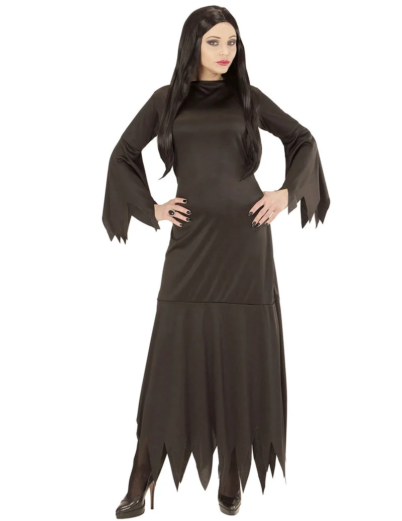 Düsteres Gothic-Kostüm für Damen Halloween-Verkleidung schwarz
