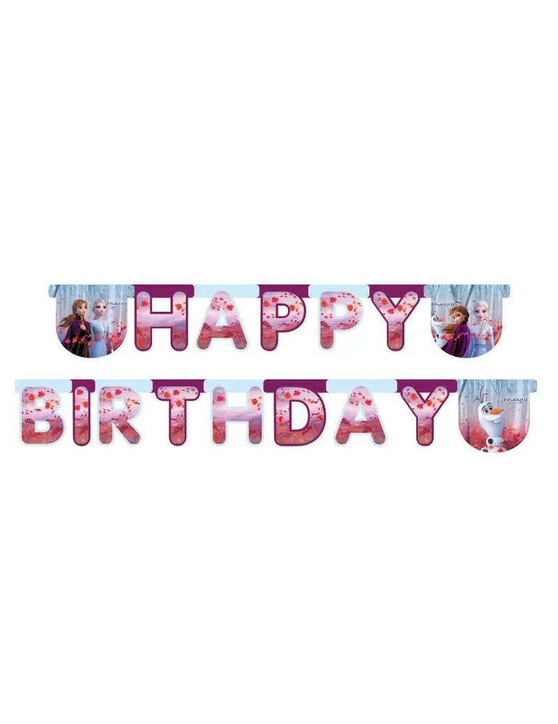 Disney Frozen 2™-Happy Birthday-Girlande Raumdeko bunt 200 x 16cm