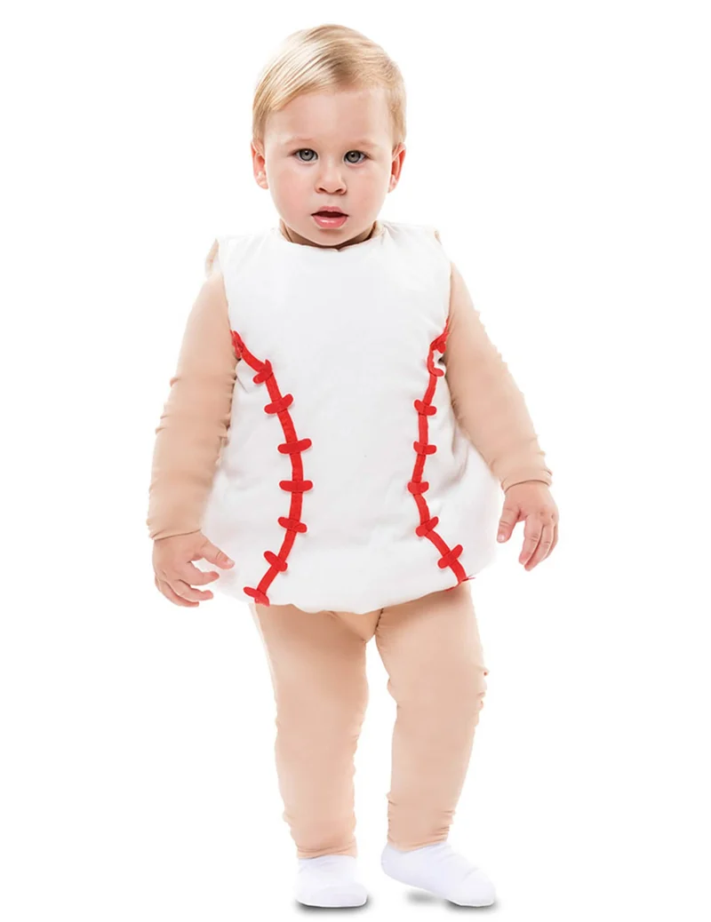 Baseball-Babykostüm Faschings-Verkleidung für Kleinkinder weiss-rot