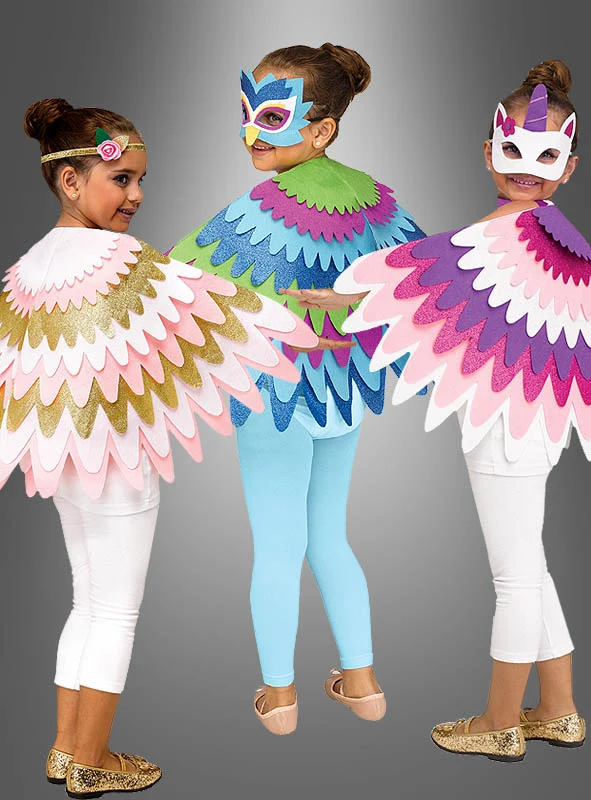 Glitzer Cape Flügel für Kinder
