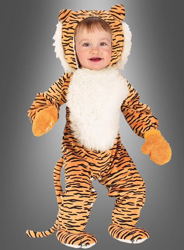 Tigerkostüm für Babies mit Handschuhen