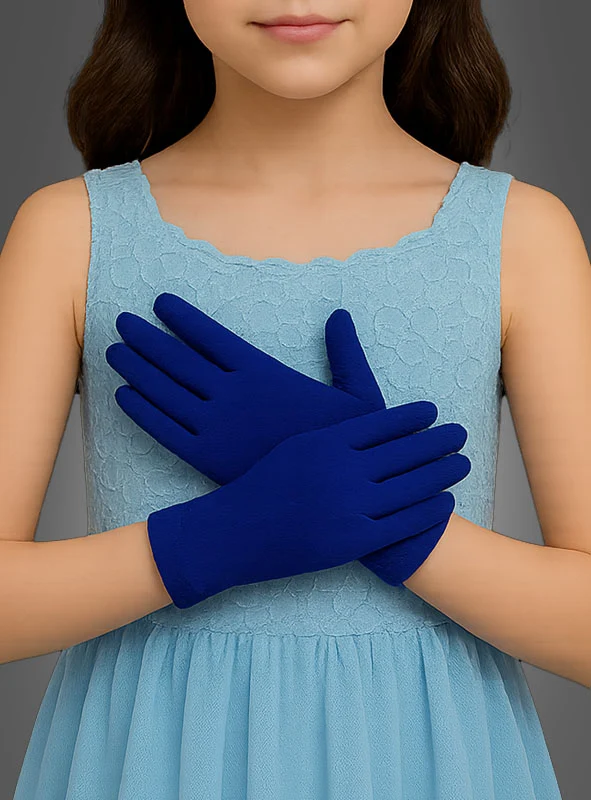 Blaue Handschuhe für Kinder