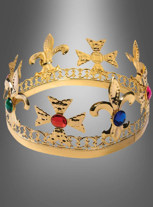 Königskrone aus Metall in gold