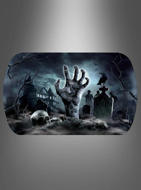 Friedhof Zombie Hand 39x25cm Tablett Halloween