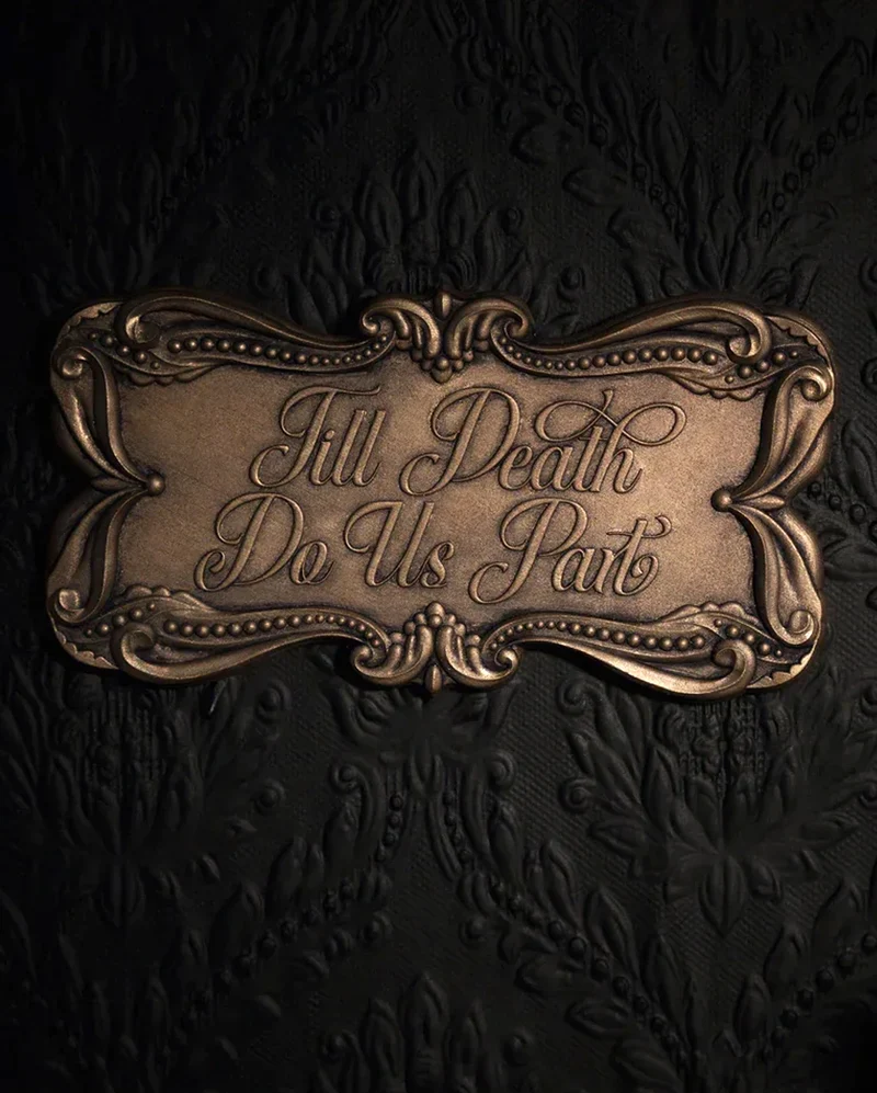 Till Death Do Us Part Sarg Plakette - Gold Edition 17x13cm