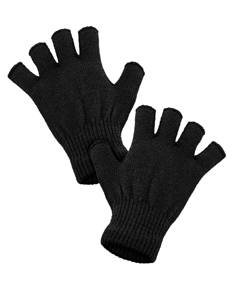 Schwarze Fingerlose 80´s Handschuhe