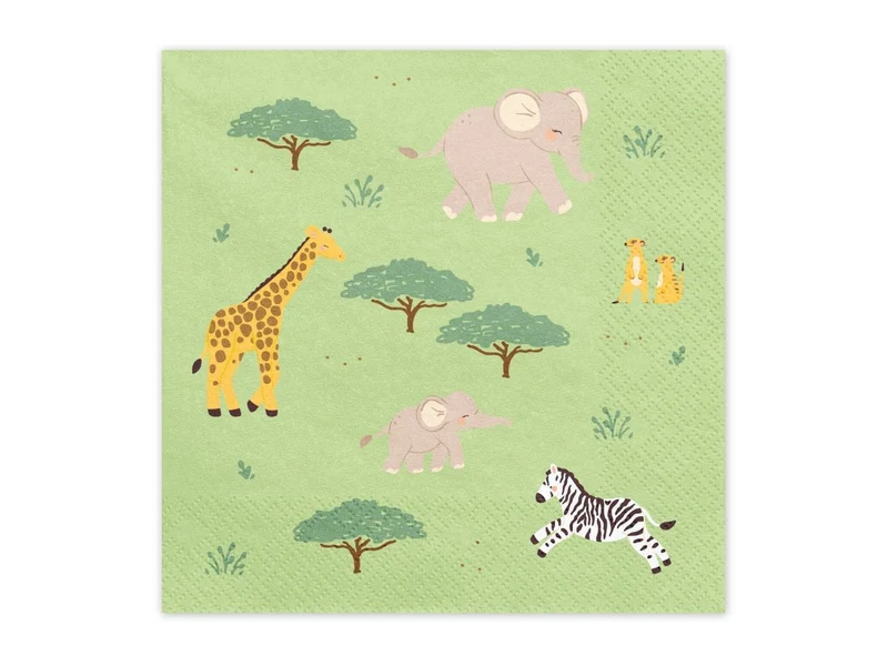 Safari-Servietten 2 Lagen 33cm 12 Stk