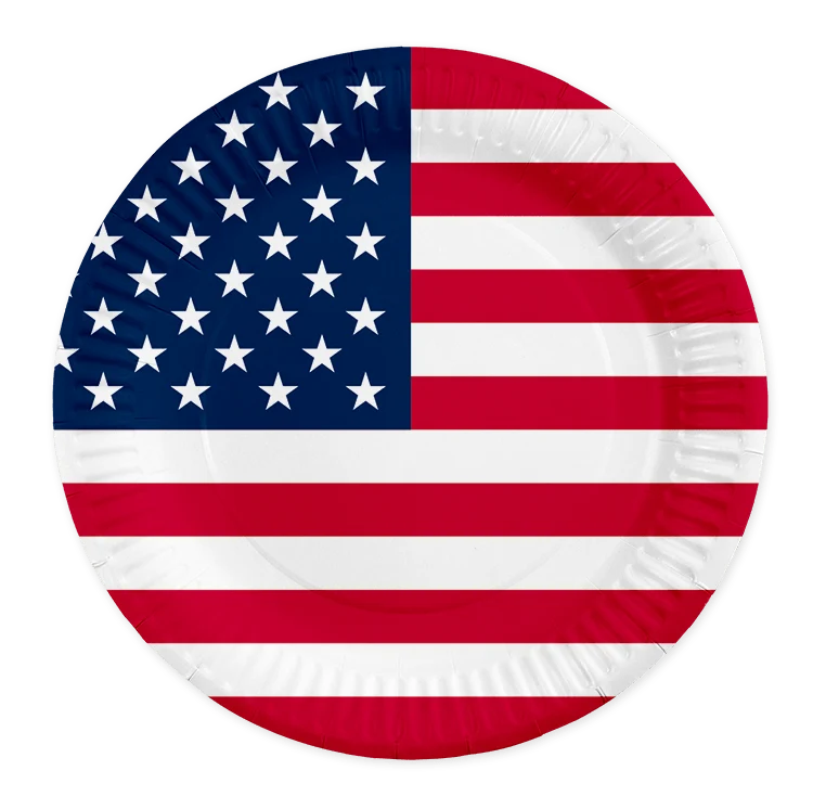 Amerika Teller 23cm 8Stück