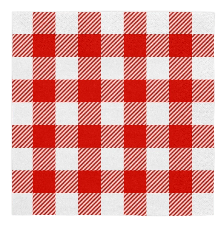 Picknick-Servietten Kariert 33cm 20Stück