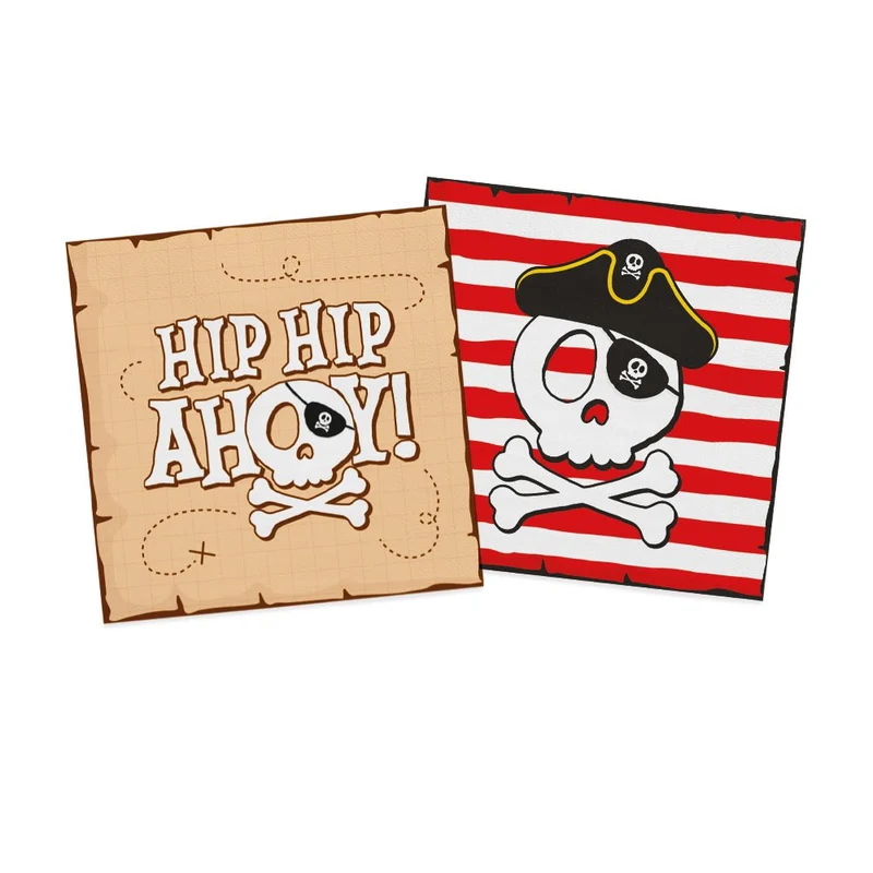 Piratenservietten Hip Hip Ahoi 3 Lagen 33cm 20 Stk