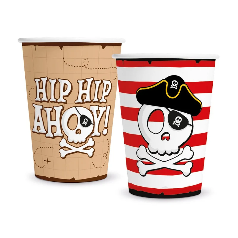 Piratenbecher Hip Hip Ahoi 210ml 8 Stk
