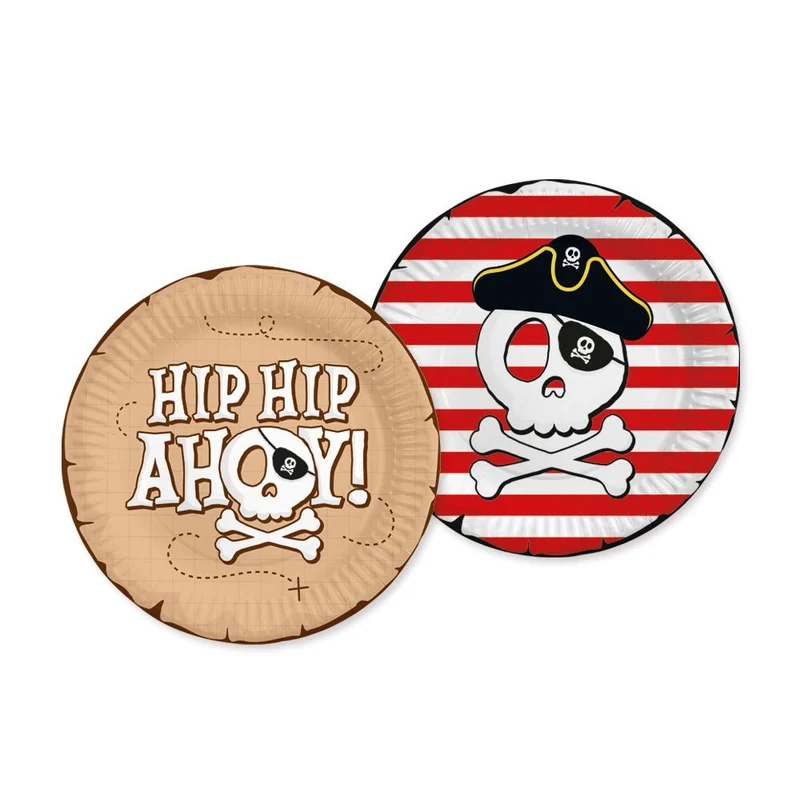 Piratenteller Hip Hip Ahoi 23cm 8 Stk