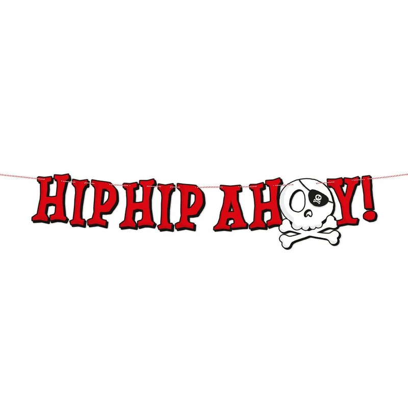 Piratenbrief-Girlande Hip Hip Ahoi 2m