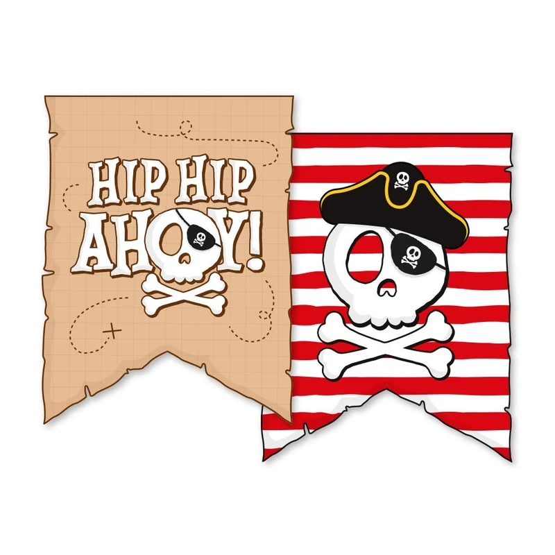 Piratengirlande Hip Hip Ahoi 6m