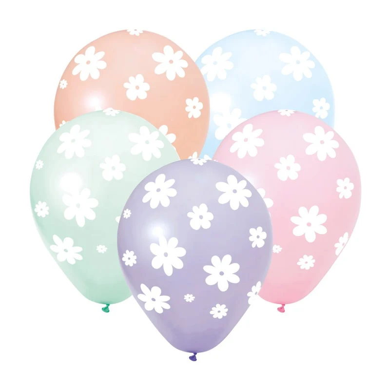 Bunte Ballons Gänseblümchen 30cm 8Stück