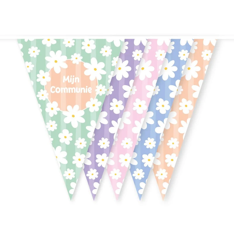 Kommunionsgirlande Bunte Gänseblümchen